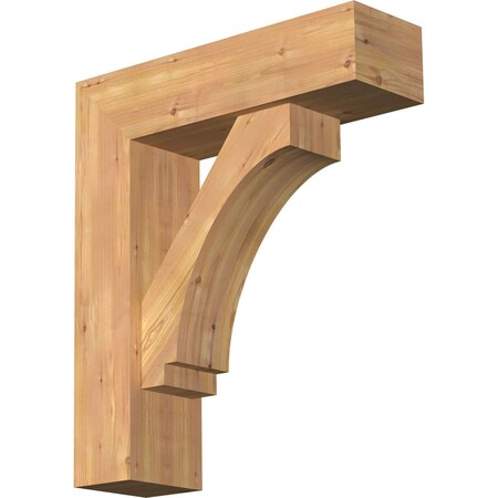 Ekena Millwork Imperial Block Smooth Bracket w/ Offset Brace, Western Red Cedar, 7 1/2"W x 26"D x 30"H BKT0806X26X30IMP05SWR